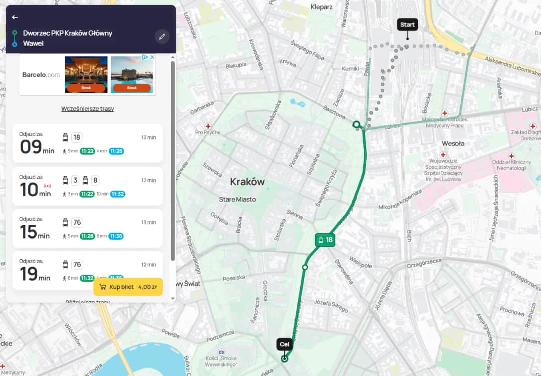 Jak dojść z dworca głównego w Krakowie do rynku w 10 minut