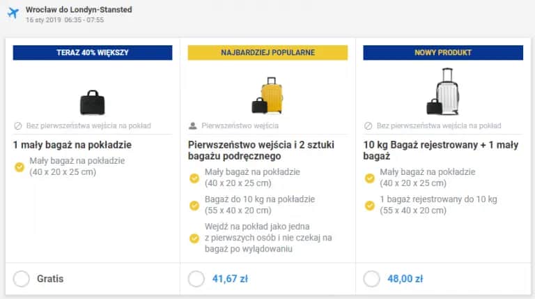 Ryanair jaki bagaż w cenie biletu? Sprawdź, co możesz zabrać