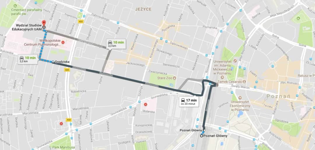 Jak dojechać z dworca PKP do zoo w Poznaniu - proste trasy i ceny